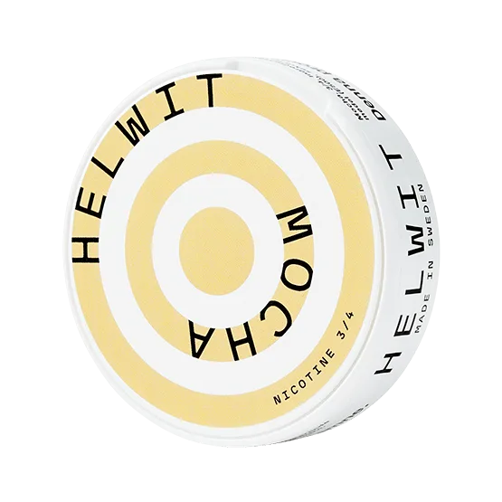 Buy Helwit Mocha nicotine pouch – mild coffee-flavored tobacco-free pouch with modern circular design