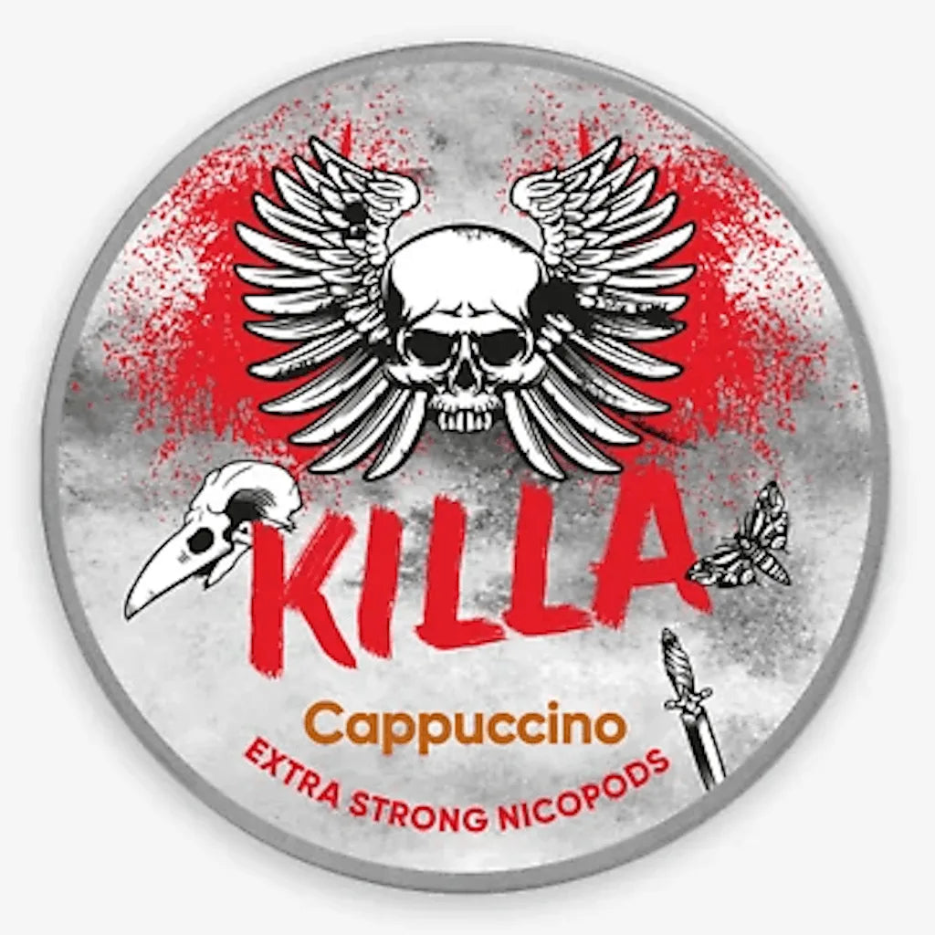 Killa Cappuccino 13mg nicotine pouch – coffee and mint flavor, tobacco-free