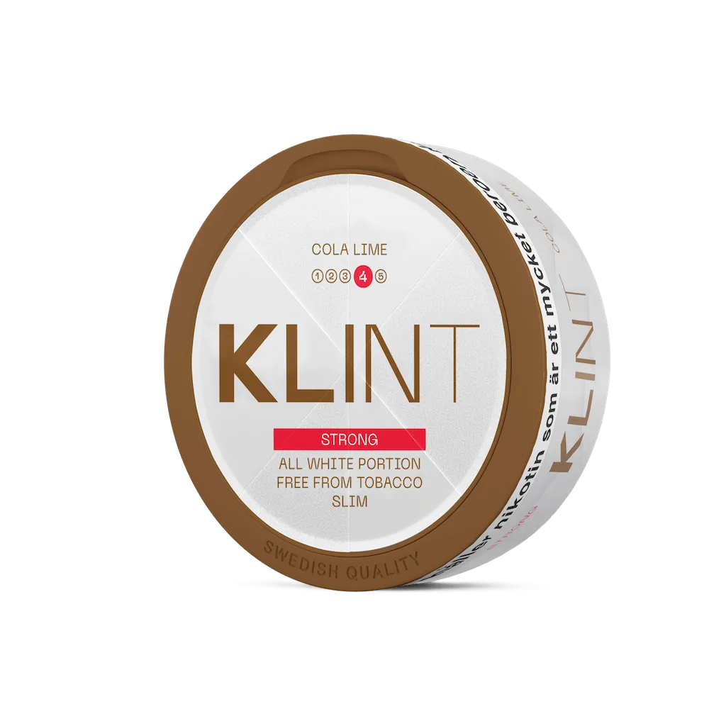 Klint Cola Lime Slim Strong 11mg nicotine pouch – cola and lime flavor
