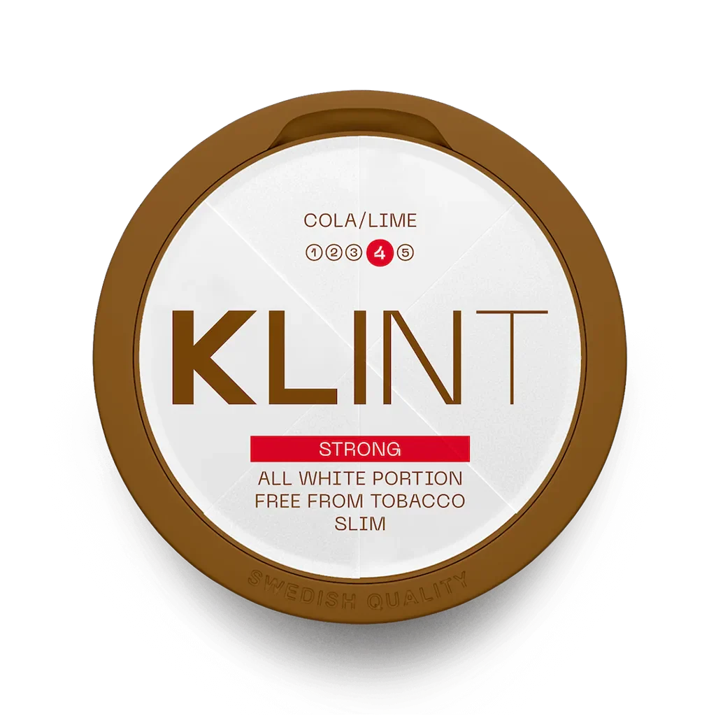 Klint Cola Lime Slim Strong 11mg nicotine pouch – cola and lime flavor