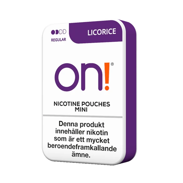 On! Licorice 3 mg nicotine pouch – buy online with worldwide shipping