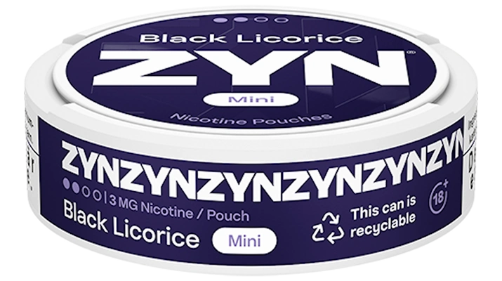 ZYN Black Licorice 3mg mini nicotine pouch, dry format