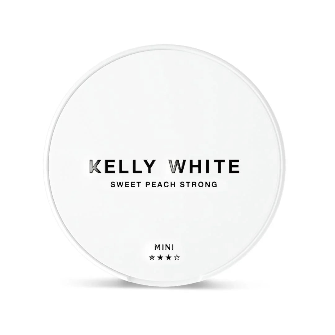 Kelly White nicotine pouch – slim, stylish and tobacco-free with flavors like Peach and Elderflower. Buy Kelly White online with shipping to USA, EU and worldwide.