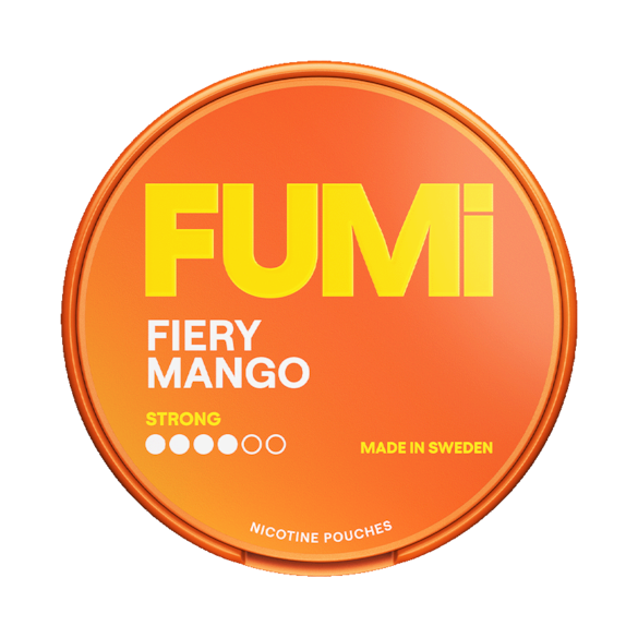 Tobacco-free Fiery Mango nicotine pouch – slim white portion