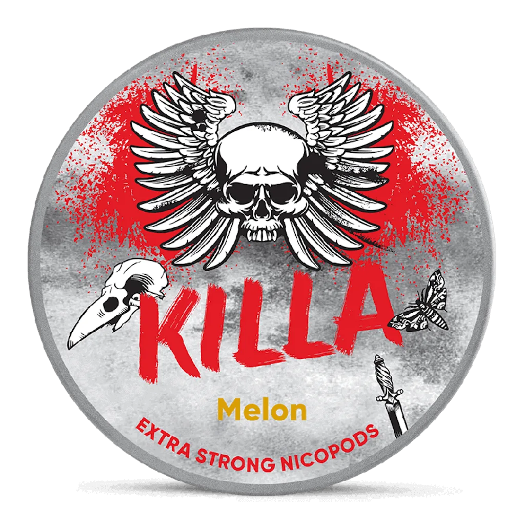 Killa Melon 11mg nicotine pouch – fruity melon with mint, tobacco-free