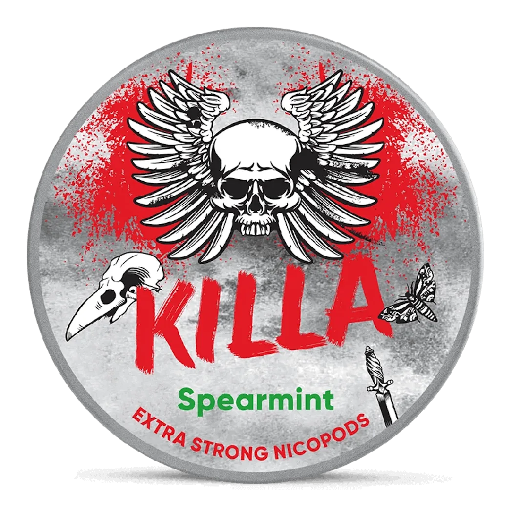 Killa Spearmint 12.8mg nicotine pouch – icy spearmint and tobacco-free