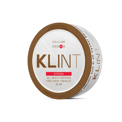 Klint Cola Lime Slim Strong 11mg nicotine pouch – cola and lime flavor