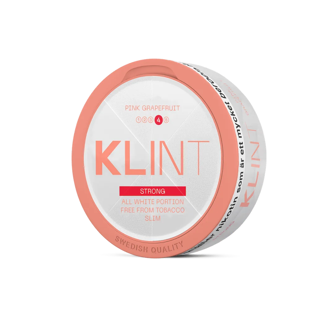Klint Pink Grapefruit Slim Strong 11mg nicotine pouch – citrus flavor