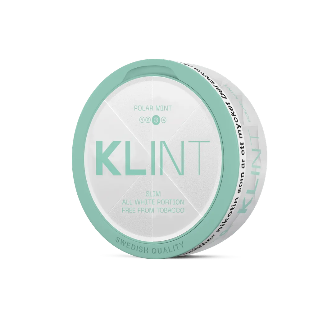 Klint Polar Mint Slim Strong 8mg nicotine pouch – icy mint flavor