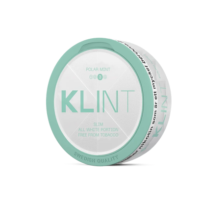 Klint Polar Mint Slim Strong 8mg nicotine pouch – icy mint flavor