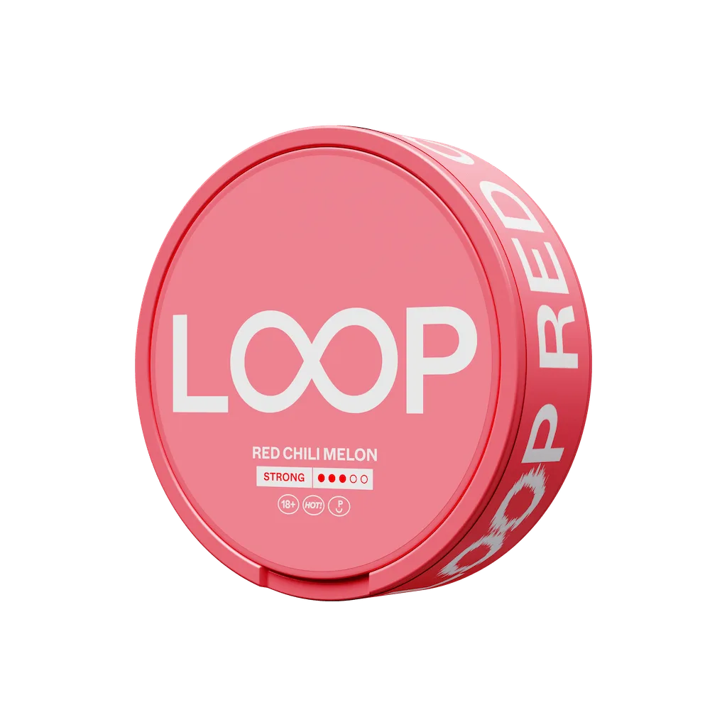 LOOP Red Chili Melon Strong Slim 10mg nicotine pouch – chili and melon flavor