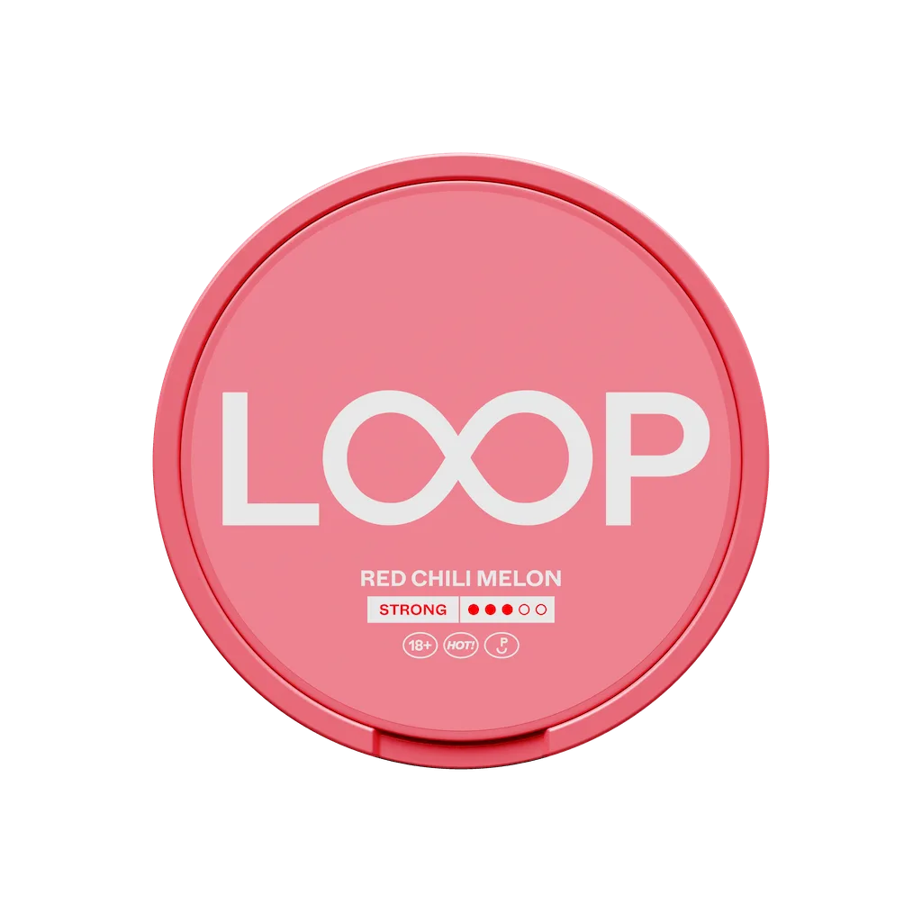 LOOP Red Chili Melon Strong Slim 10mg nicotine pouch – chili and melon flavor