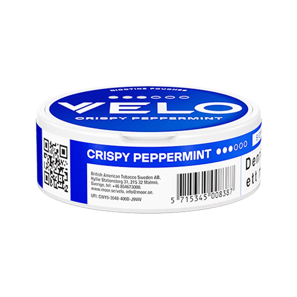 VELO Crispy Peppermint 10mg nicotine pouch – peppermint flavor, tobacco-free