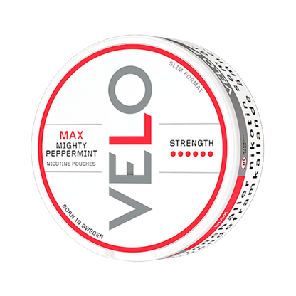 VELO Mighty Peppermint Max 17mg nicotine pouch – strong peppermint and tobacco-free