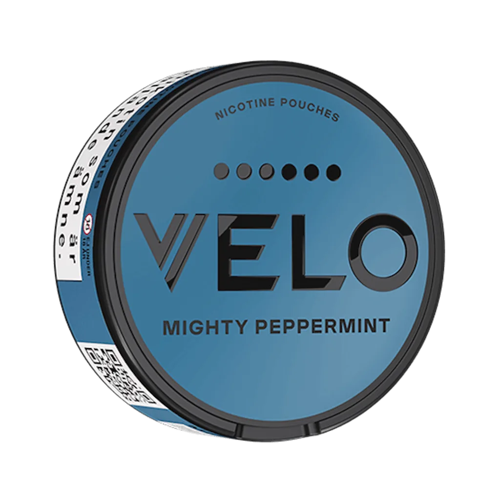 VELO Mighty Peppermint Max 17mg nicotine pouch – strong peppermint and tobacco-free