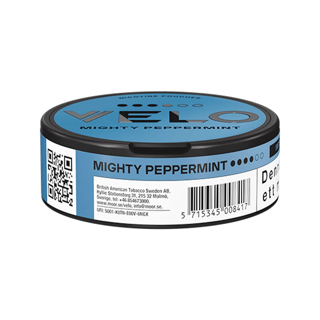 VELO Mighty Peppermint 11mg nicotine pouch – peppermint flavor, tobacco-free