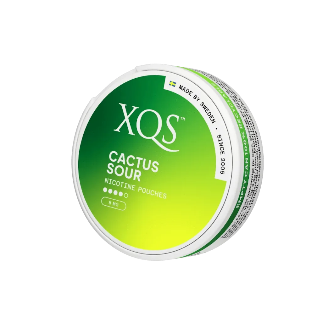 XQS Cactus Sour Slim Strong 8mg nicotine pouch – cactus and sour flavor, tobacco-free