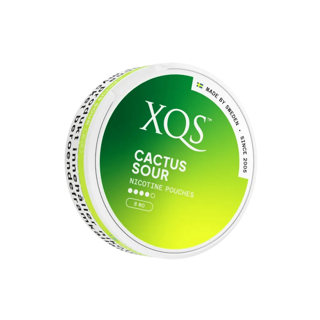 XQS Cactus Sour Slim Strong 8mg nicotine pouch – cactus and sour flavor, tobacco-free