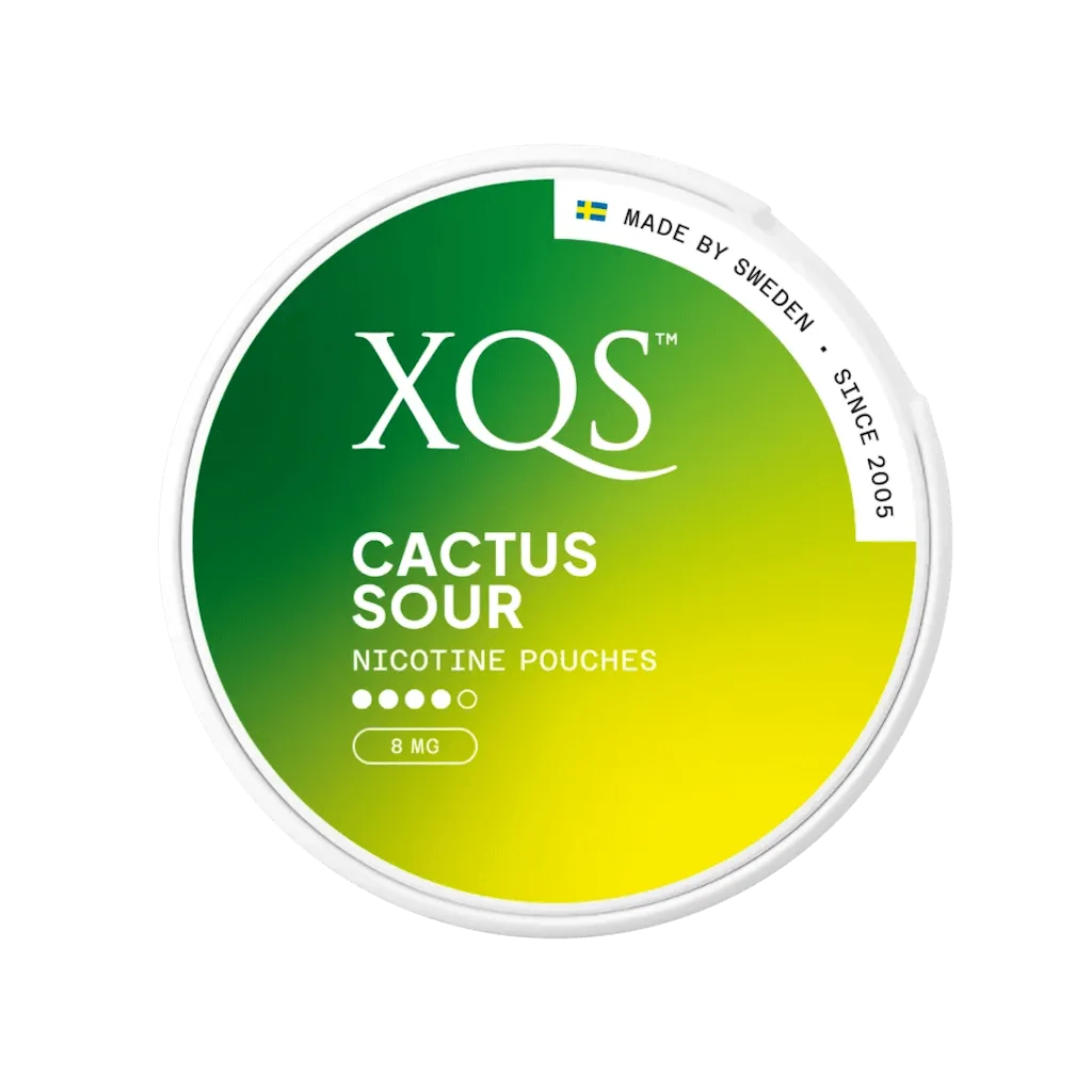 XQS Cactus Sour Slim Strong 8mg nicotine pouch – cactus and sour flavor, tobacco-free