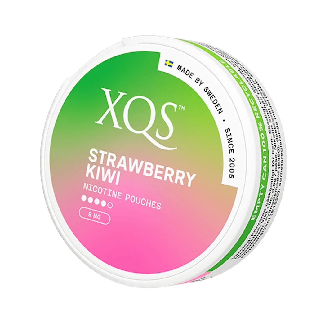 XQS Strawberry Kiwi Slim Strong 8mg nicotine pouch – fruity and tobacco-free
