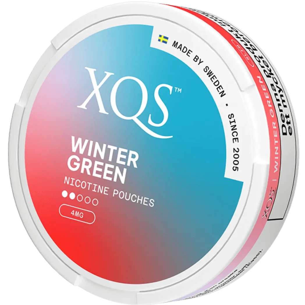XQS Wintergreen Slim 4mg nicotine pouch – wintergreen flavor, tobacco-free