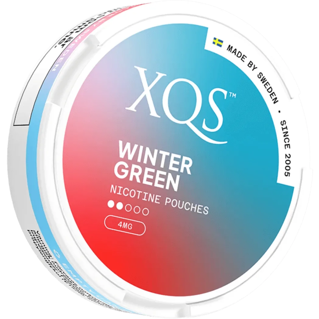 XQS Wintergreen Slim 4mg nicotine pouch – wintergreen flavor, tobacco-free