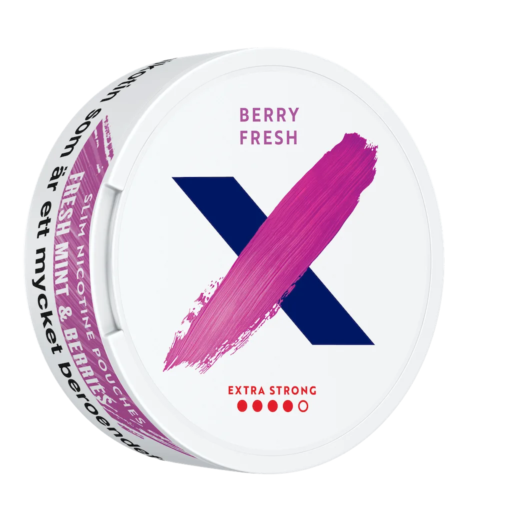 ZONE X Berry Fresh 10mg nicotine pouch – berry mint flavor, made in Sweden