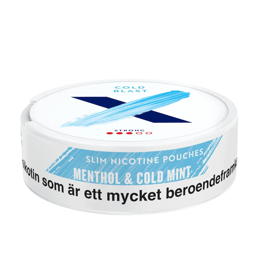 ZONE X Cold Blast Slim Strong 9mg nicotine pouch – menthol and mint flavor from Sweden