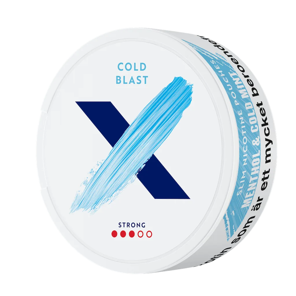 ZONE X Cold Blast Slim Strong 9mg nicotine pouch – menthol and mint flavor from Sweden