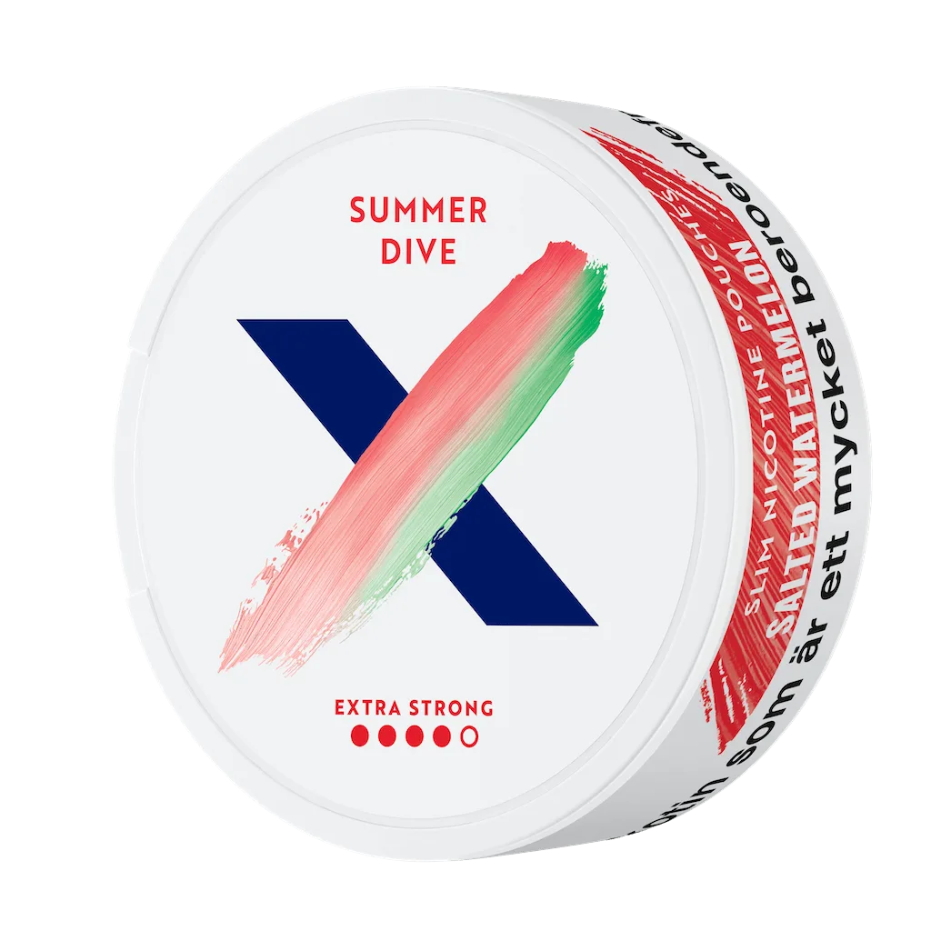 ZONE X Summer Dive 9.6mg nicotine pouch – fruity mint flavor, made in Sweden