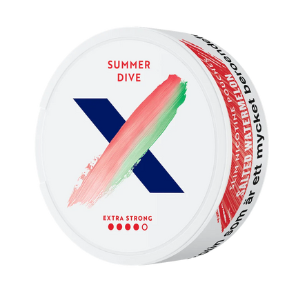 ZONE X Summer Dive 9.6mg nicotine pouch – fruity mint flavor, made in Sweden