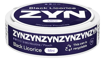 ZYN Black Licorice 3mg mini nicotine pouch, dry format
