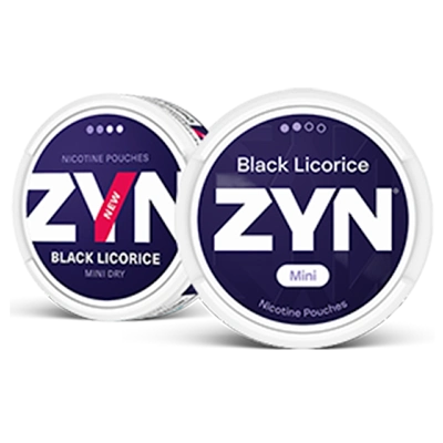 ZYN Black Licorice 3mg mini nicotine pouch, dry format