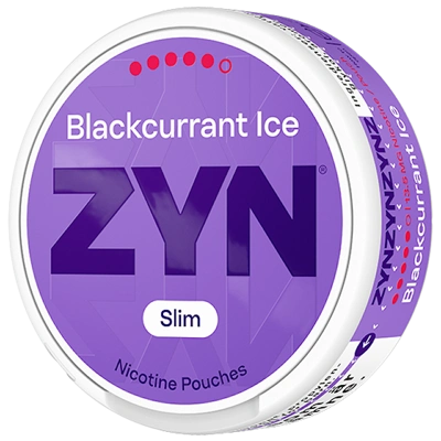 ZYN Blackcurrant Ice 13.5mg slim nicotine pouch, berry and mint flavor