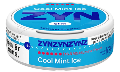 ZYN Cool Mint Ice Slim Ultra Strong 16.5 mg