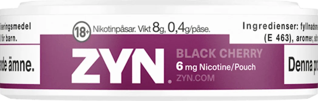 ZYN Mini Black Cherry 6mg nicotine pouch – fruity cherry and tobacco-free
