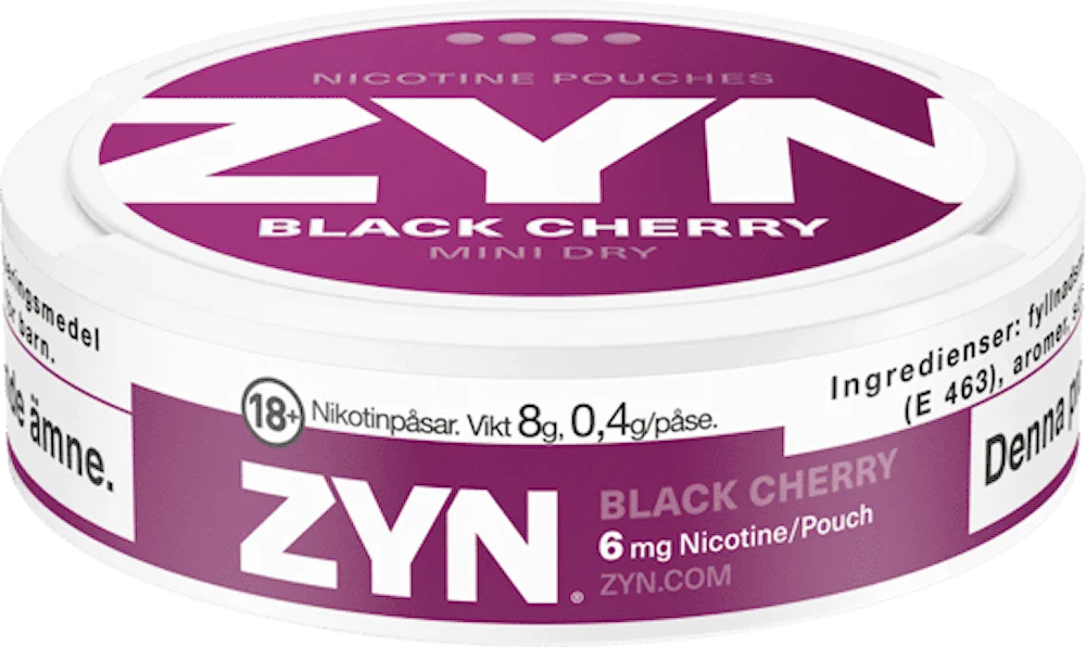 ZYN Mini Black Cherry 6mg nicotine pouch – fruity cherry and tobacco-free